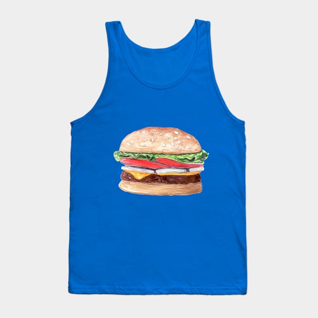 Hamburger Tank Top by DreamLoudArt